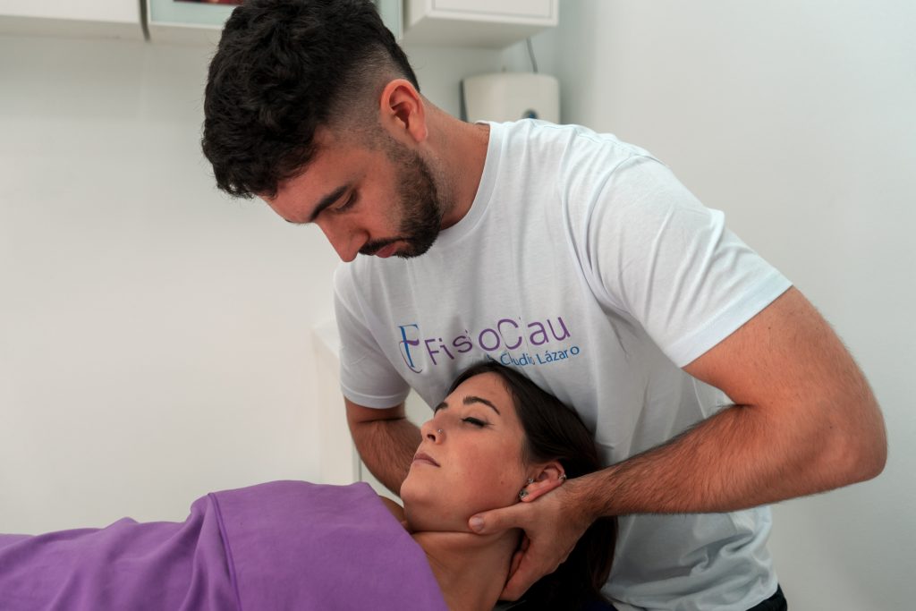 Fisioterapia de la columna cervical.